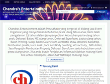 Tablet Screenshot of chandrasentertainment.com